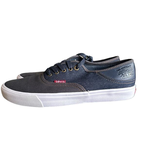 Levi's Mens Monterey 51752109U Blue Denim Round Toe Lace-Up Sneaker Sz 10.5 NWT - Picture 1 of 9